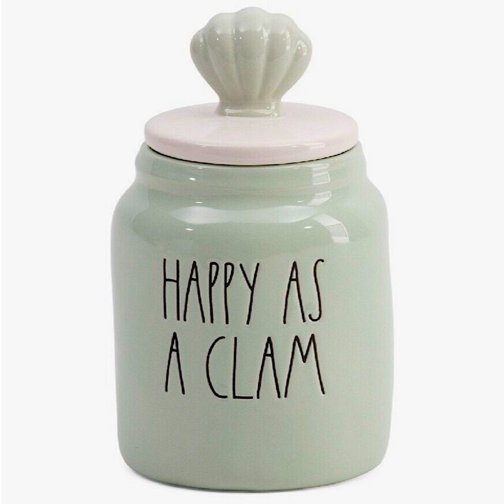 Rae Dunn “HAPPY AS A CLAM” Canister